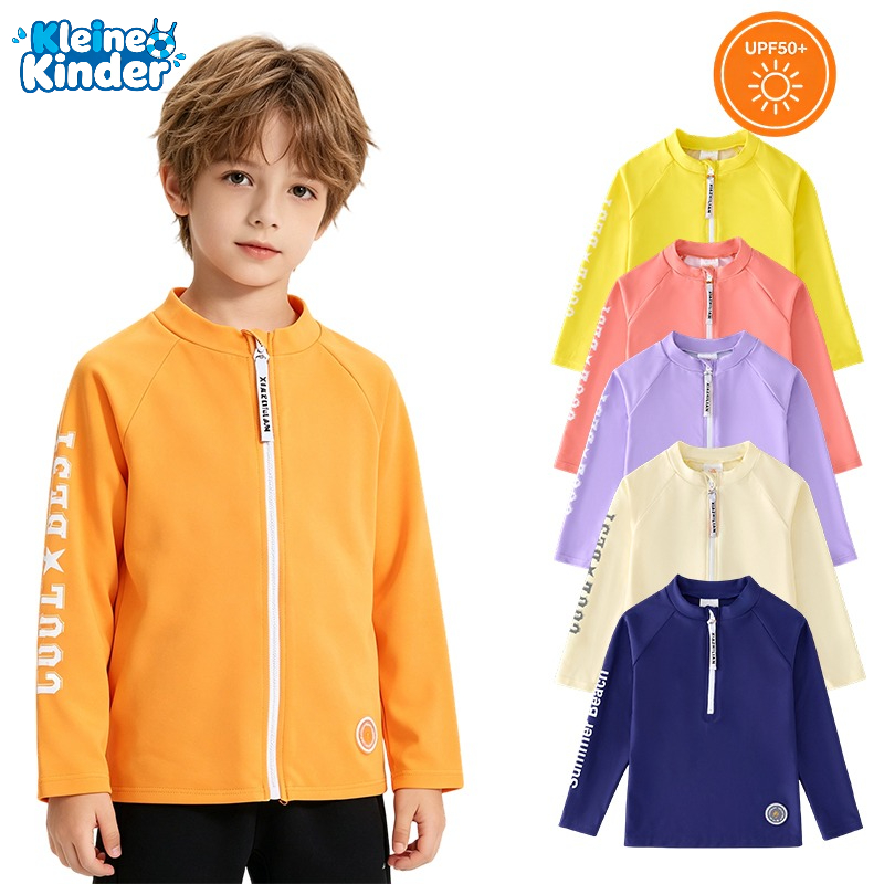 Baby Swimwear Uv - Camiseta de Natação Infantil com Zíper,