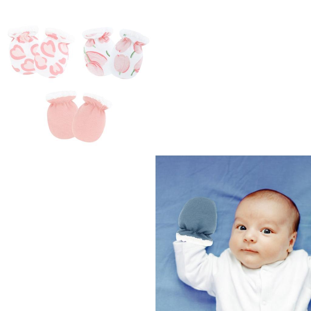 Baby Mittens Scratch - J2HD Conjunto 3 pares arranhões para