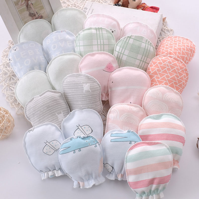 Baby Mittens Scratch - Recém-nascido Anti-Skid Soft Face Mittens, 100%