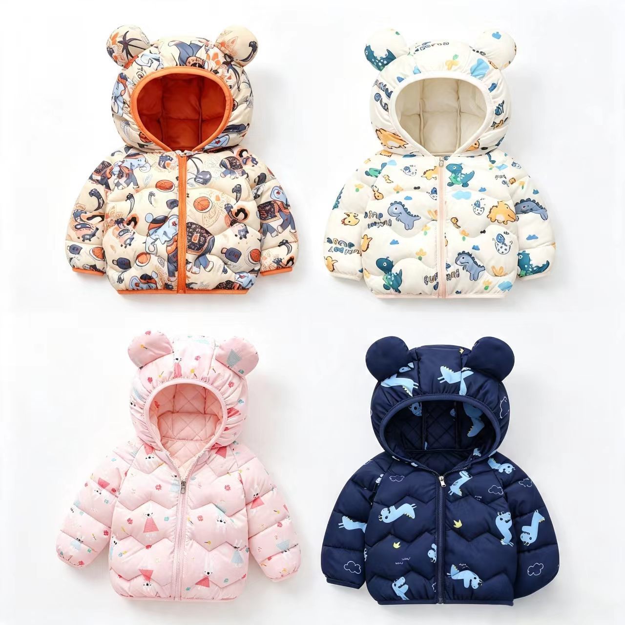 Baby Clothing Zipper - Casaco Infantil Jaqueta de Desenho Animado