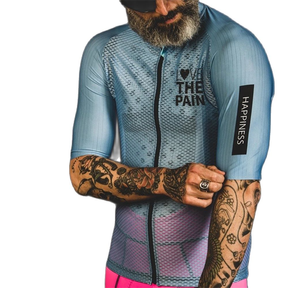 Baby Clothing Zipper - Love the pain camisa de ciclismo