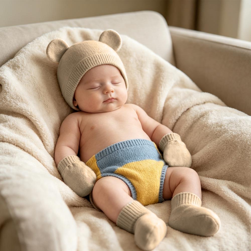 Baby Mittens Scratch - Protetores de Pés para Recém-Nascidos, Conjunto