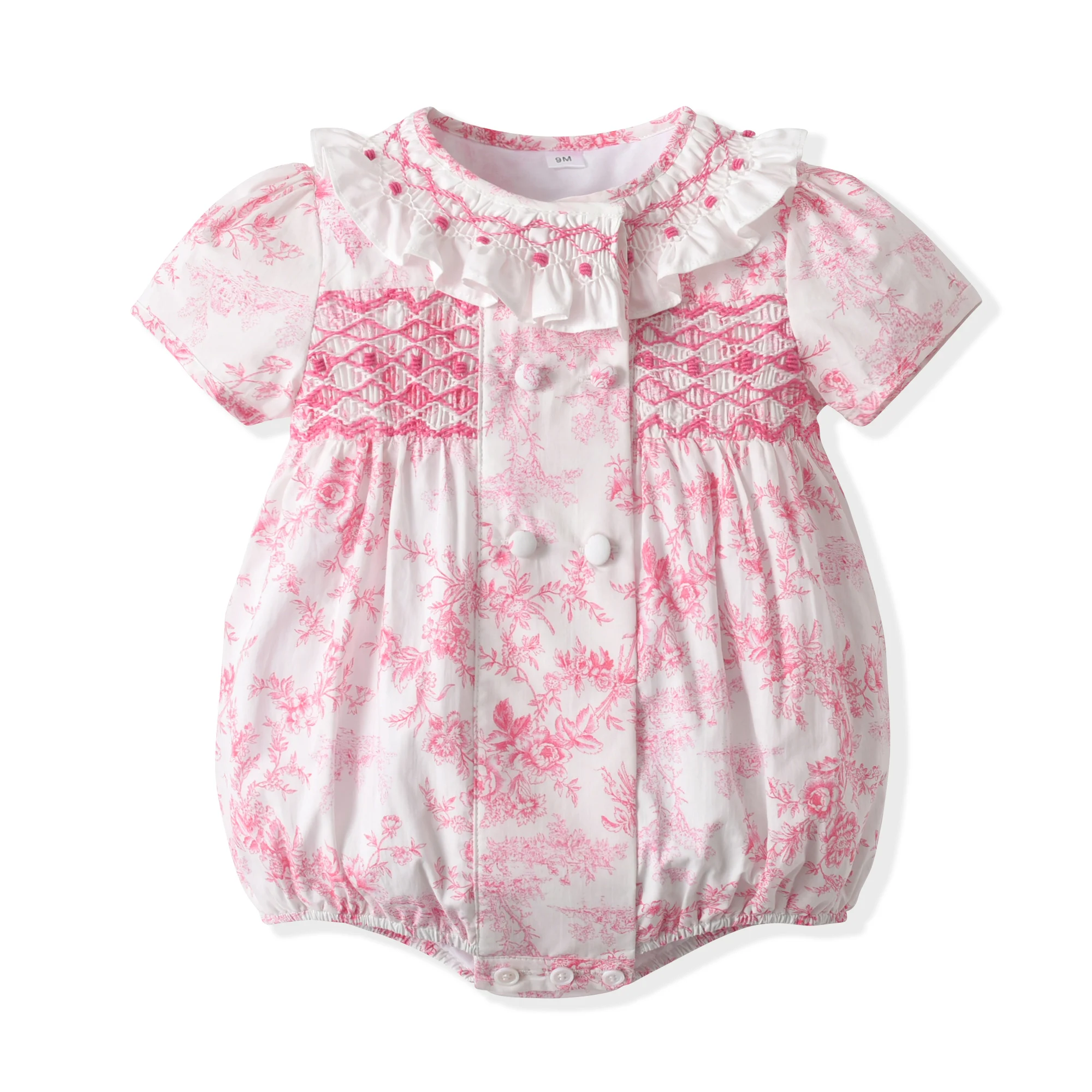 Baby Clothing Made In Usa - Verão feito à mão smocked manga
