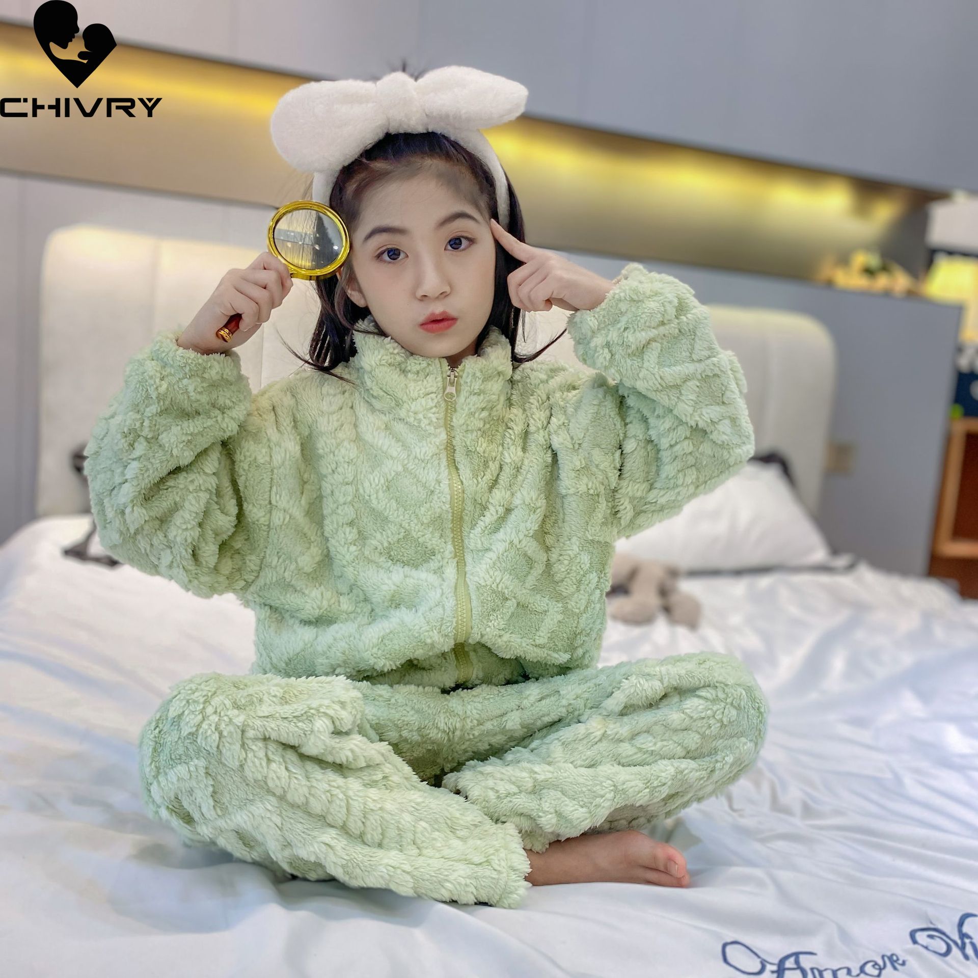 Pijama de flanela engrossado p - Baby Clothing Zipper avaliação e preço