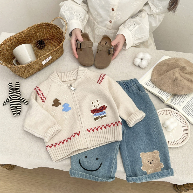 Suéter Infantil Estilo Coreano - Knit Cardigan Infant avaliação e preço