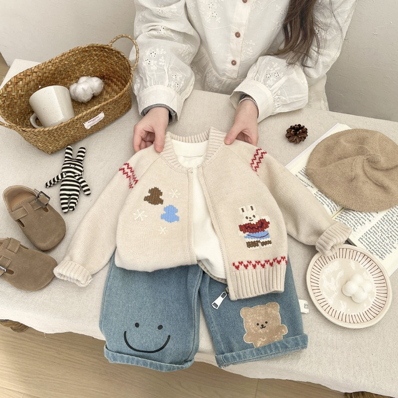 Suéter Infantil Estilo Coreano - Knit Cardigan Infant avaliação e preço
