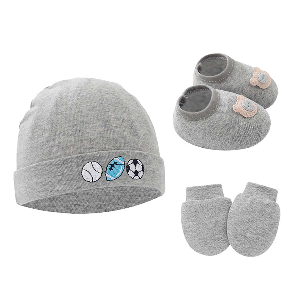 Conjunto de 3 Peças: Gorro, Lu - Baby Mittens Scratch avaliação e preço