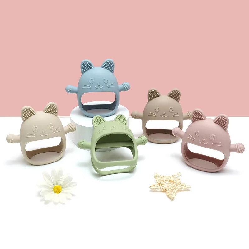 1pc bebê silicone mordedores l - Baby Mittens Scratch avaliação e preço