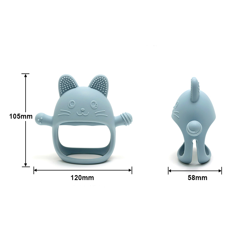 1pc bebê silicone mordedores l - Baby Mittens Scratch avaliação e preço