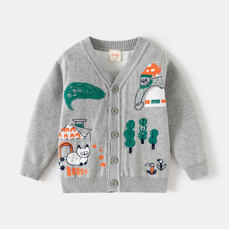 2-8t criança bebê menino menin - Knit Cardigan Infant avaliação e preço