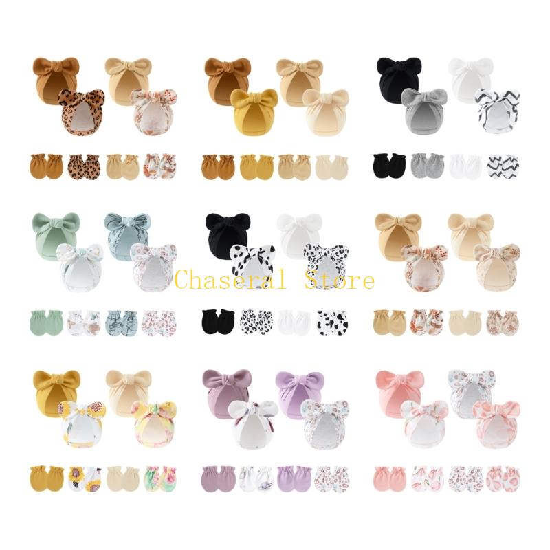 E7CE 4 SET CLOGON CHAPT CLOTKN - Baby Mittens Scratch avaliação e preço