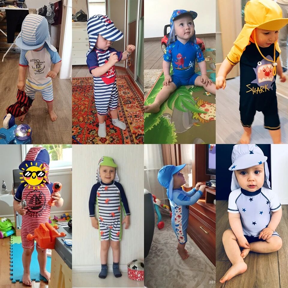 Fato de banho infantil com pro - Baby Swimwear Uv avaliação e preço