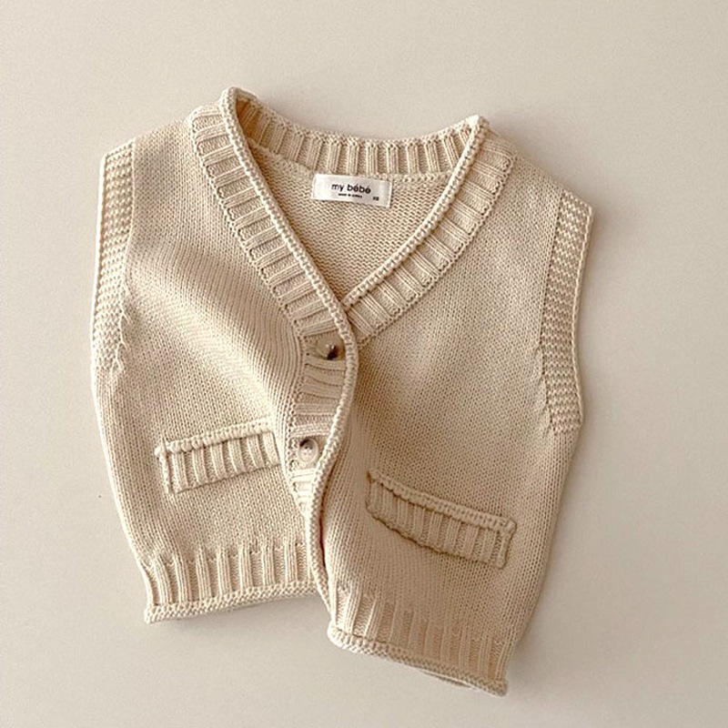 2025 outono novo bebê sem mang - Knit Cardigan Infant avaliação e preço