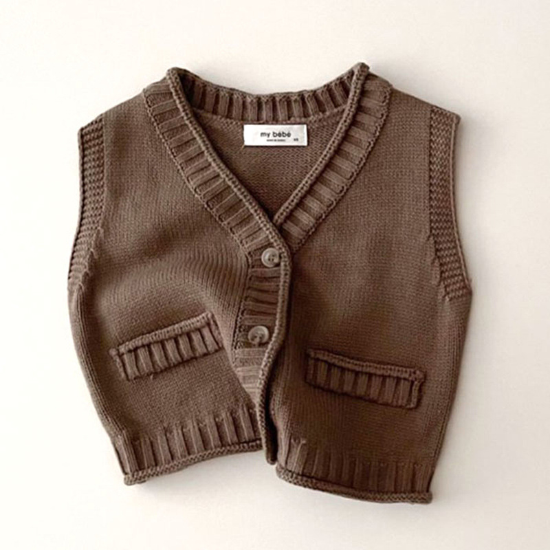 2025 outono novo bebê sem mang - Knit Cardigan Infant avaliação e preço